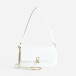 Sac à main blanc métalleries dorées^Eram