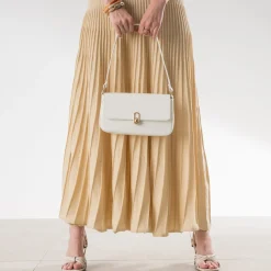 Sac à main blanc métalleries dorées^Eram