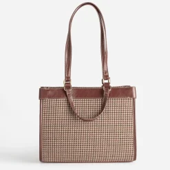 Sac à main à motif pied-de-poule^Eram Online
