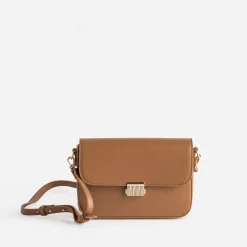 Sac à main cognac métalleries dorées^Eram Outlet