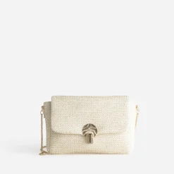 Sac à main écru tressé détails dorés^Eram Sale