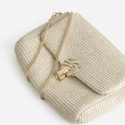 Sac à main écru tressé détails dorés^Eram Sale