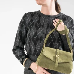 Sac à main kaki suédé^Eram Online