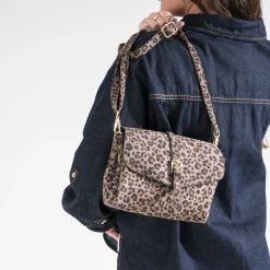 Sac à main suédé à motif léopard^Eram Clearance