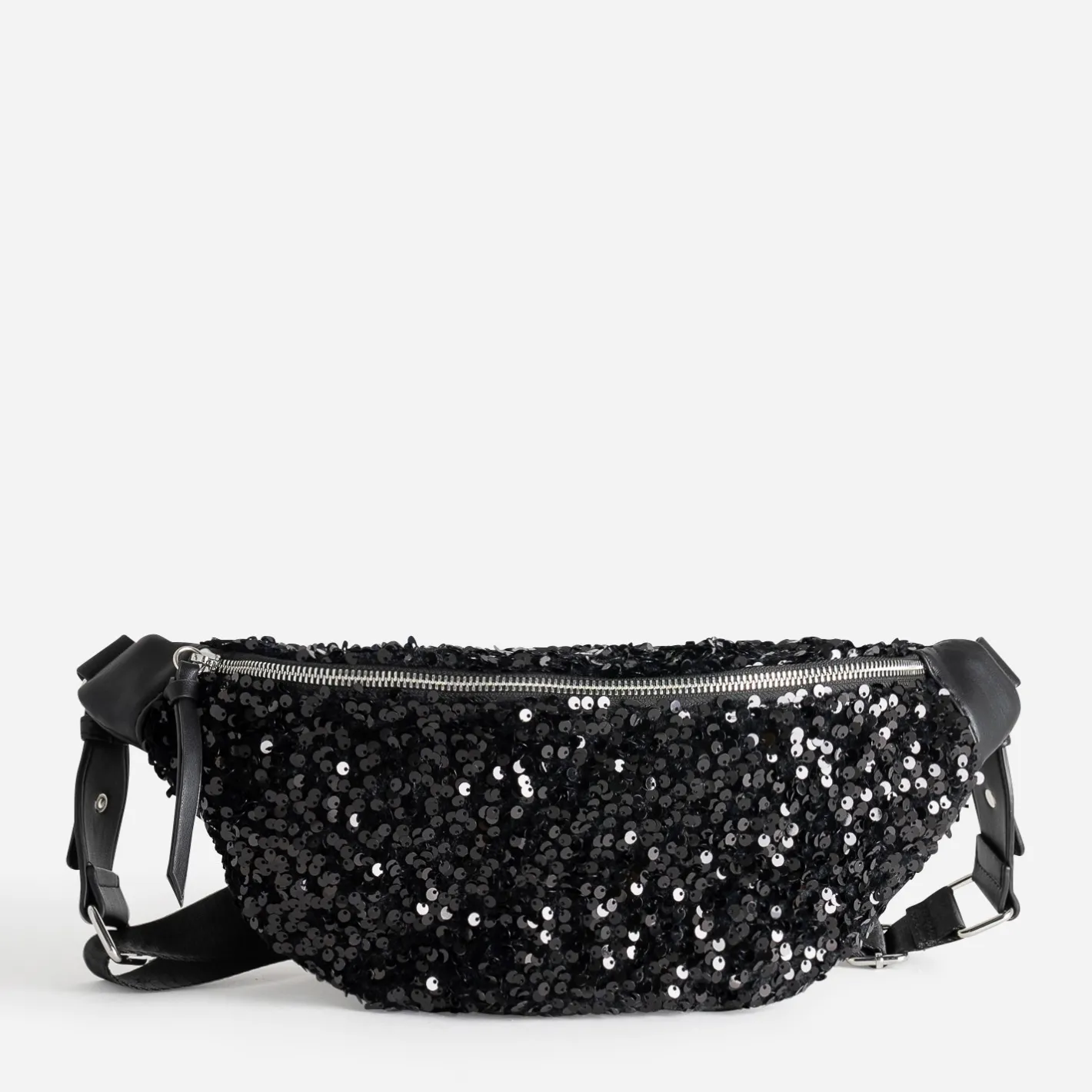 Sac banane e bi-matière à sequins^Texto Clearance