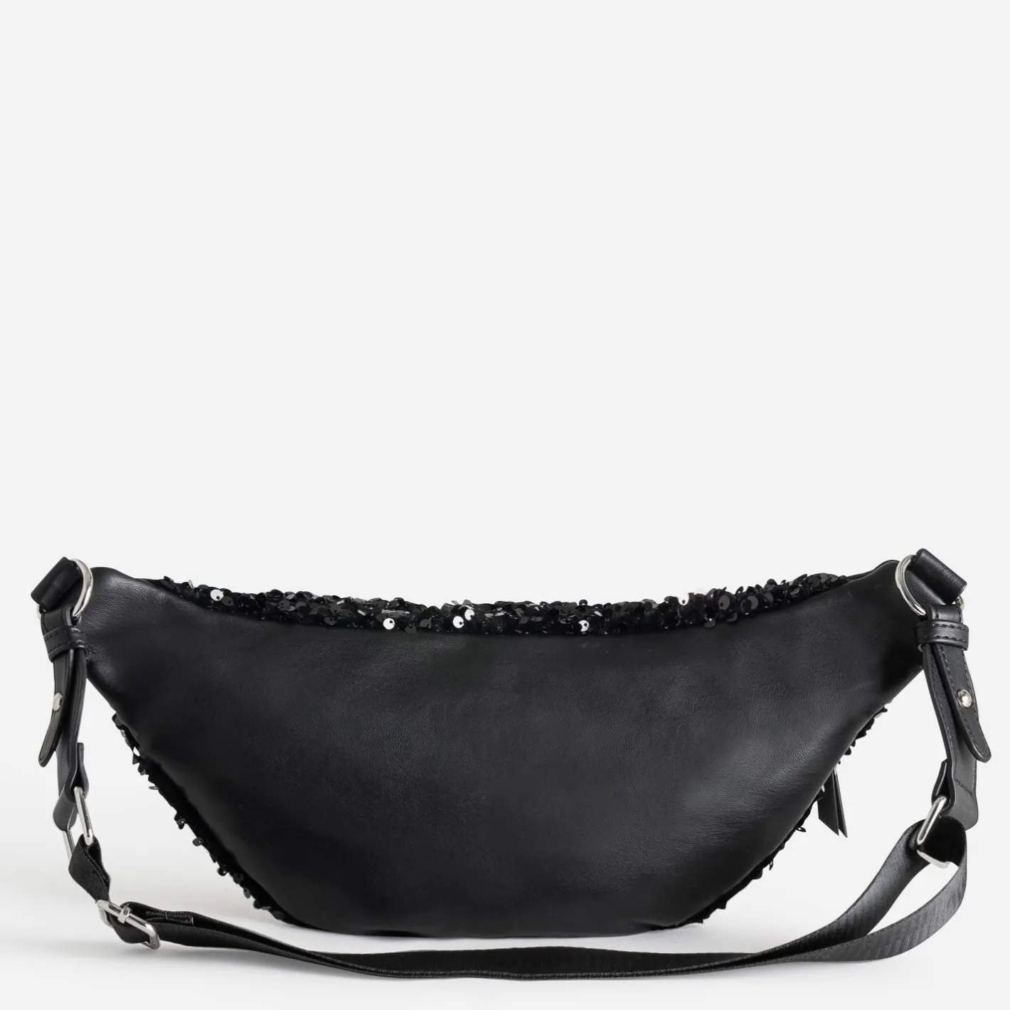 Sac banane e bi-matière à sequins^Texto Clearance