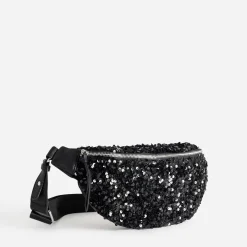 Sac banane e bi-matière à sequins^Texto Clearance