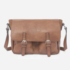 Sac bandoulière cognac à double boucle^Eram New