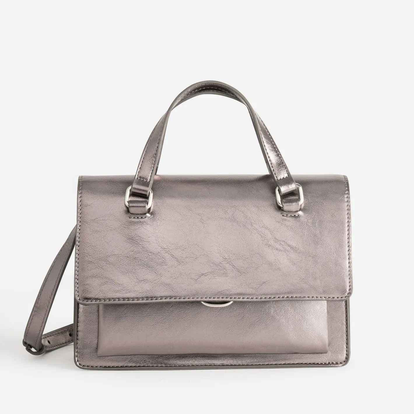 Sac bandoulière gris foncé métallisé^Eram Best