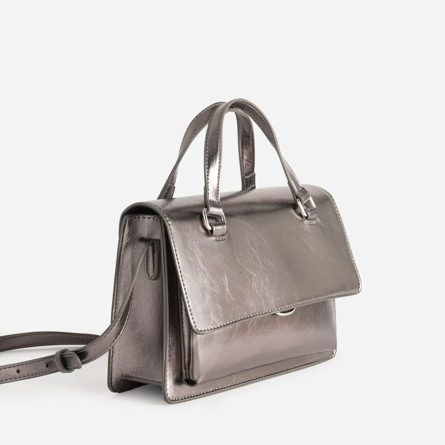 Sac bandoulière gris foncé métallisé^Eram Best