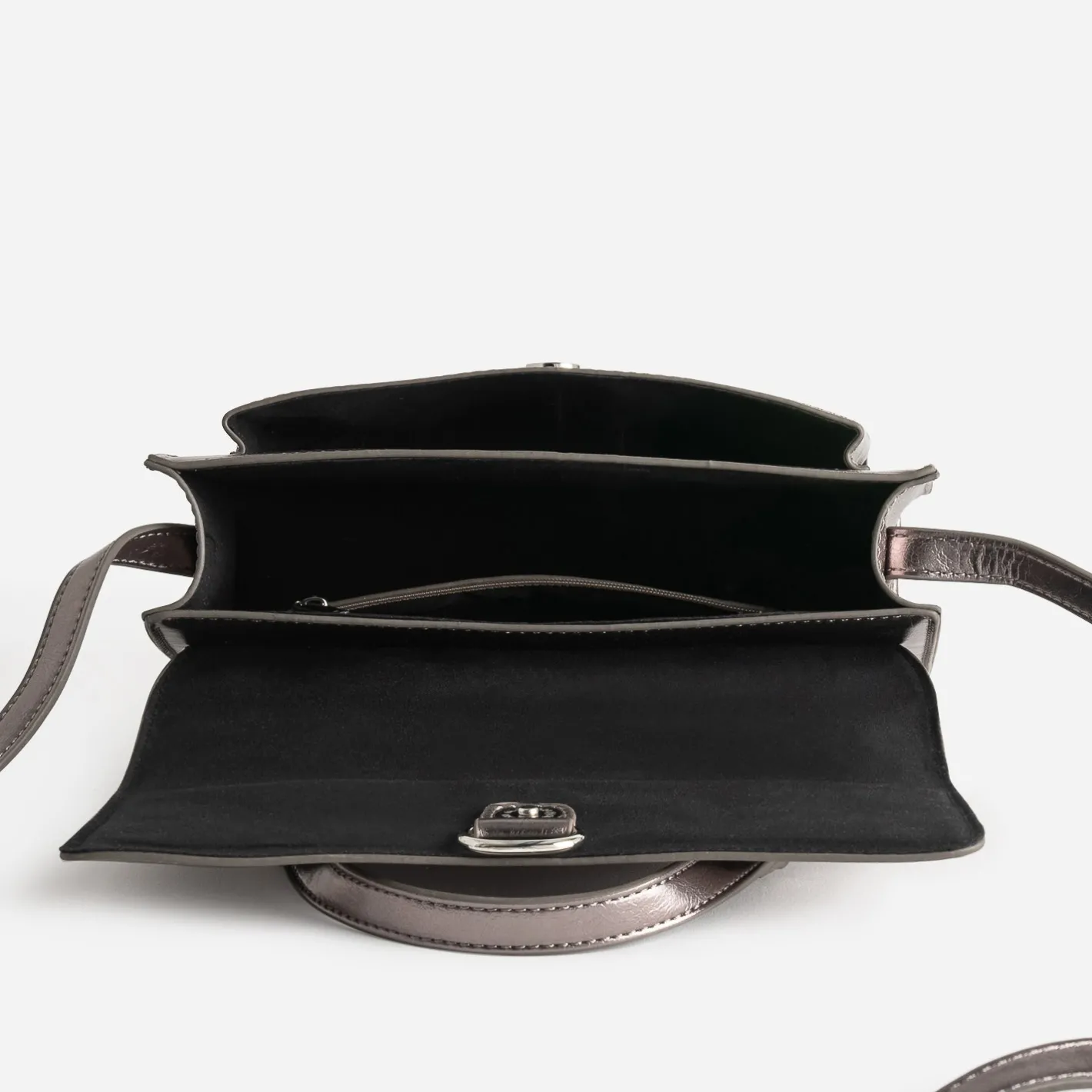 Sac bandoulière gris foncé métallisé^Eram Best
