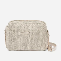 Sac bandoulière paille beige brodé^Eram Clearance