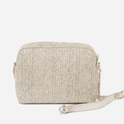 Sac bandoulière paille beige brodé^Eram Clearance