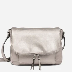 Sac besace bronze nacré avec rabat zippé^Eram Online