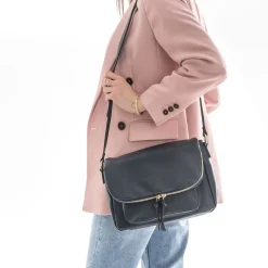 Sac besace avec rabat zippé^Eram Hot