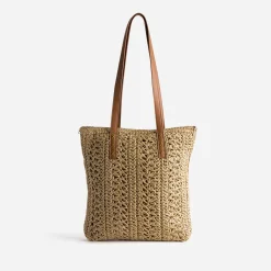 Sac cabas foncé paille papier^Eram New