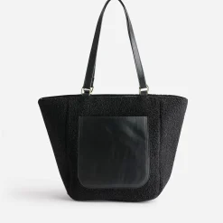 Sac cabas tissu Sherpa avec poche^Eram