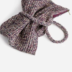 Sac cabas prune, marine, écru tressé^Eram Sale