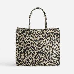 Sac cabas à motif léopard^Texto Best