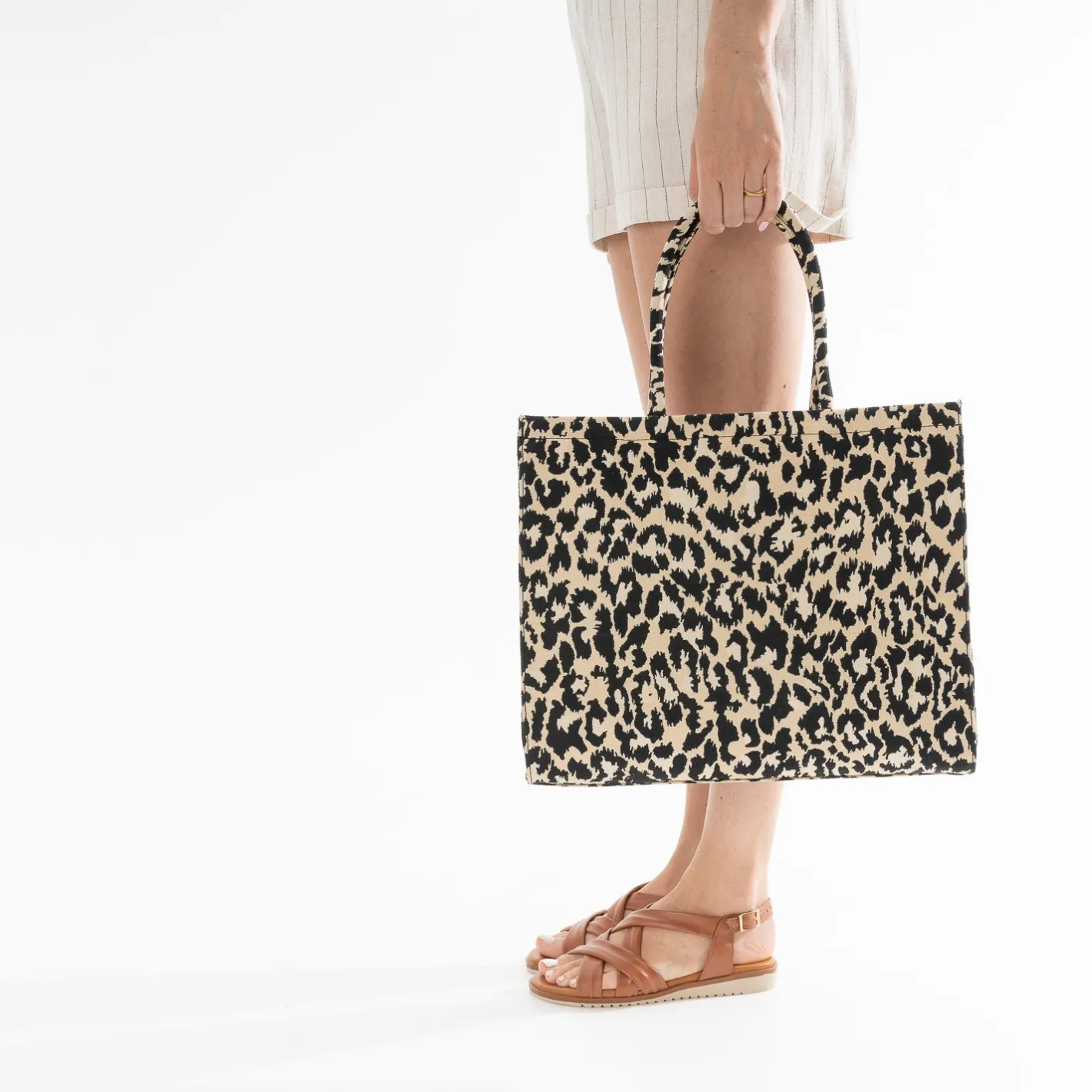 Sac cabas à motif léopard^Texto Best