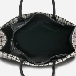 Sac cabas , écru et noir à carreaux^Texto Clearance