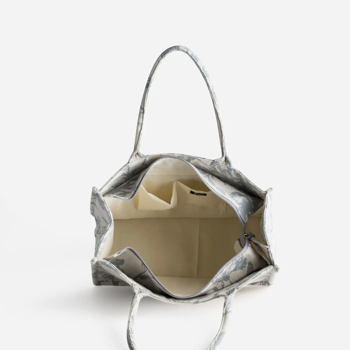 Sac cabas TEXTO beige jacquard motif floral^Eram Best