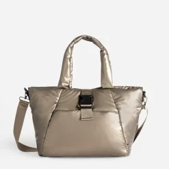 Sac cabas bronze nylon matelassé^Texto Sale