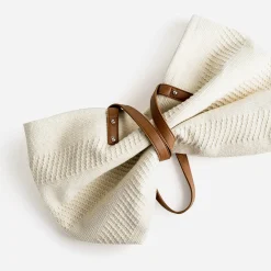 Sac cabas TEXTO écru textile tissé^Eram Sale