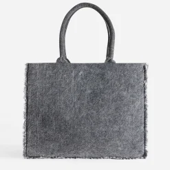 Sac cabas effet denim frangé^Texto Best