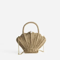 Sac paille papier forme coquillage^Texto Online