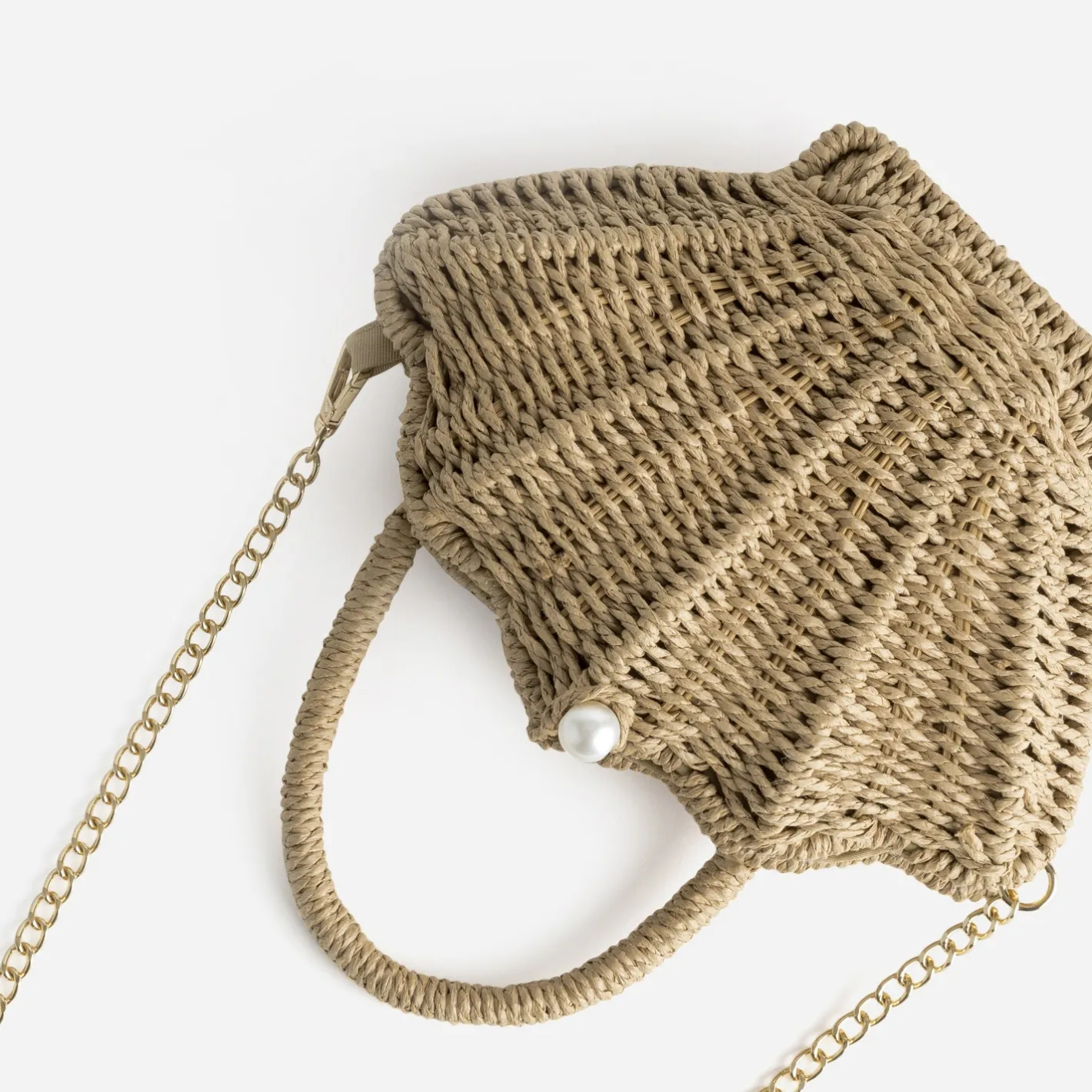Sac paille papier forme coquillage^Texto Online
