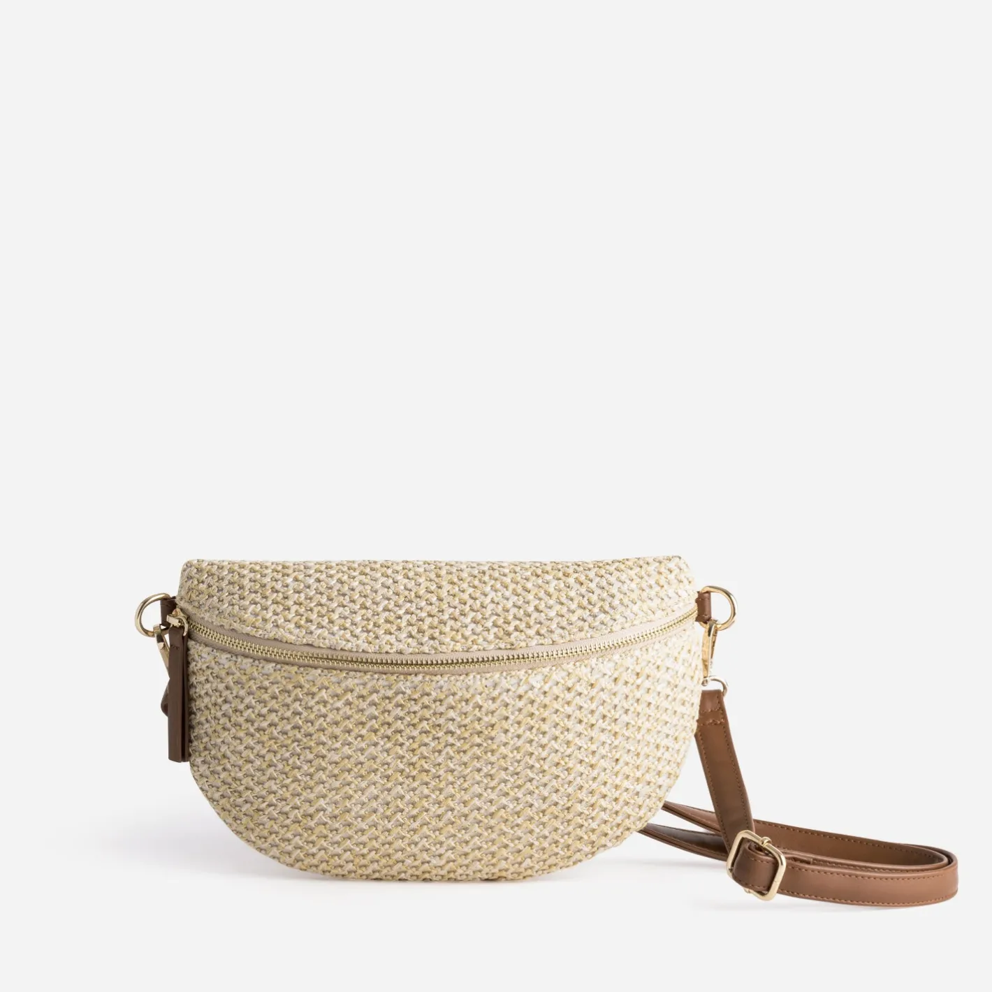 Sac-banane tressé et marron^Eram New