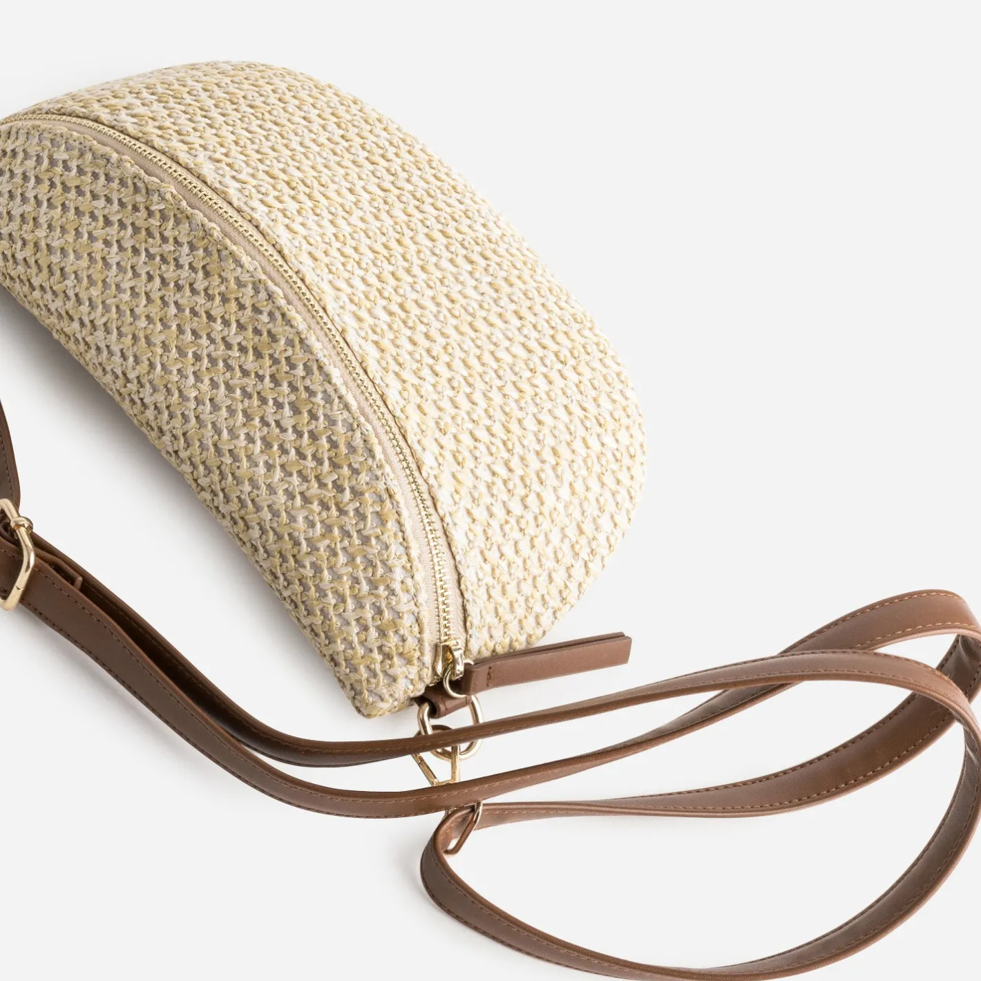 Sac-banane tressé et marron^Eram New
