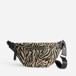 Sac-banane beige foncé motif zèbre^Texto Outlet