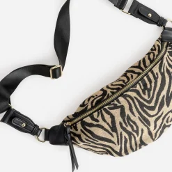 Sac-banane beige foncé motif zèbre^Texto Outlet
