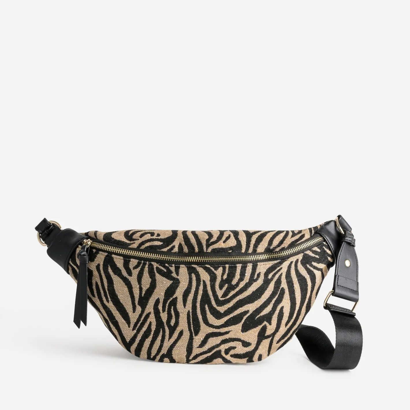 Sac-banane foncé motif zèbre^Texto Online
