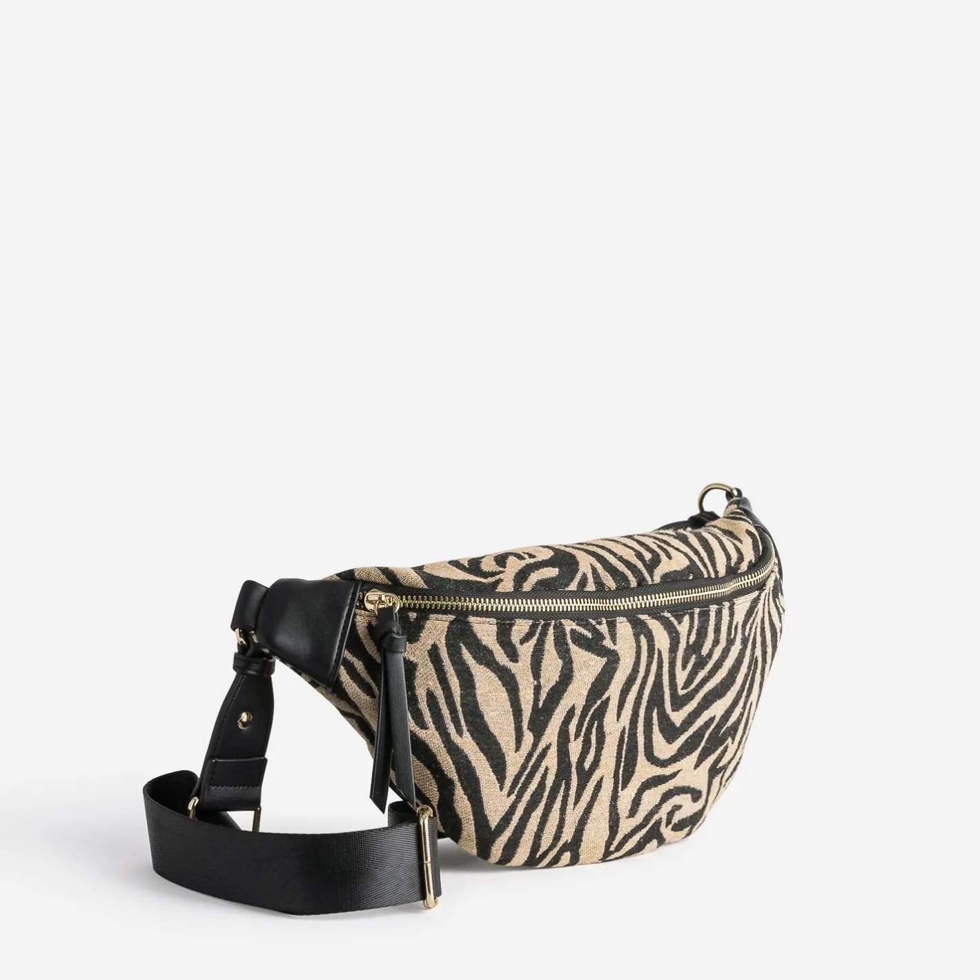 Sac-banane foncé motif zèbre^Texto Online