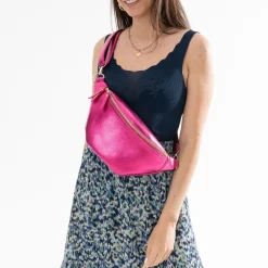 Sac-banane fuchsia métallisé^Texto Discount