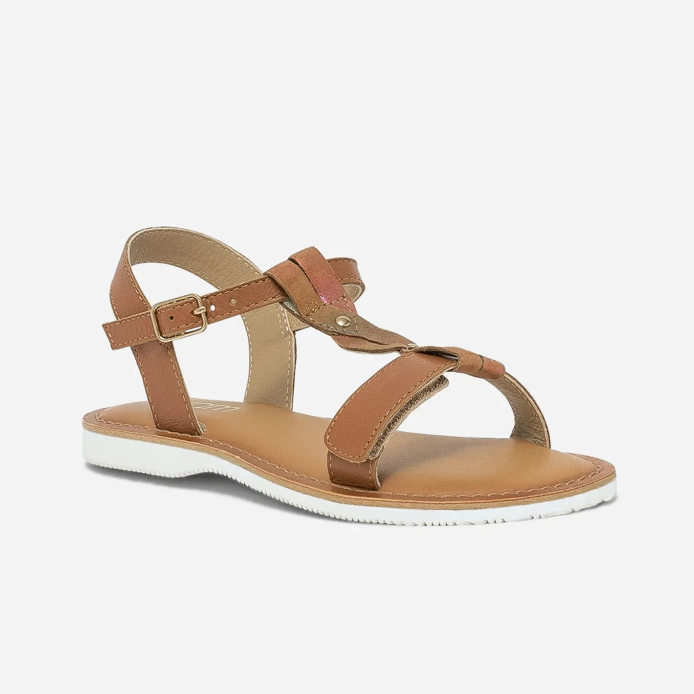 Sandale 3 en 1 en cuir à bride amovible^Eram Clearance
