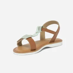Sandale 3 en 1 en cuir à bride amovible^Eram Clearance