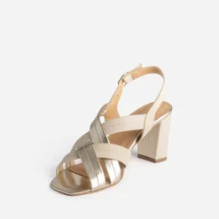 Sandale à talon en cuir^Eram Discount