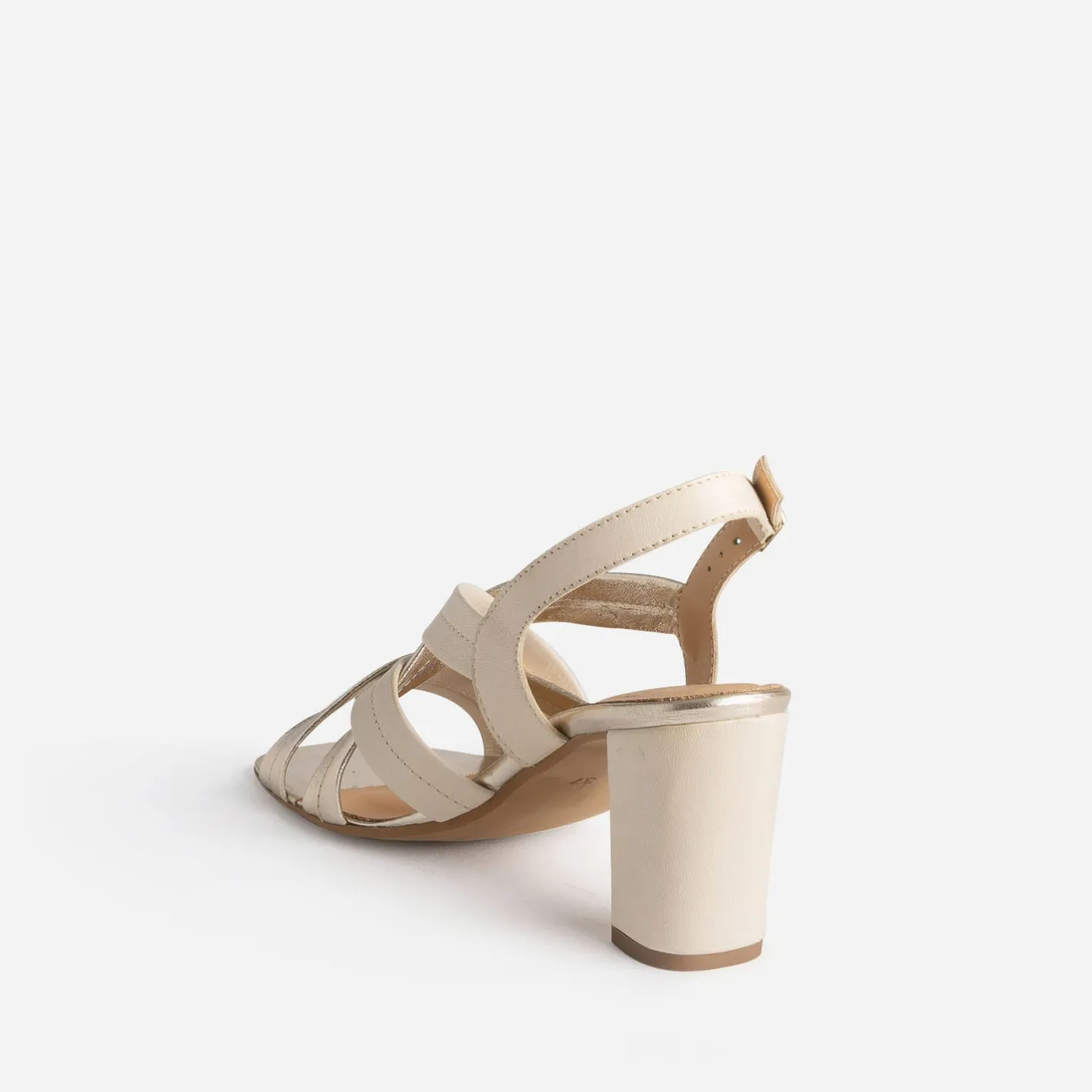 Sandale à talon en cuir^Eram Discount