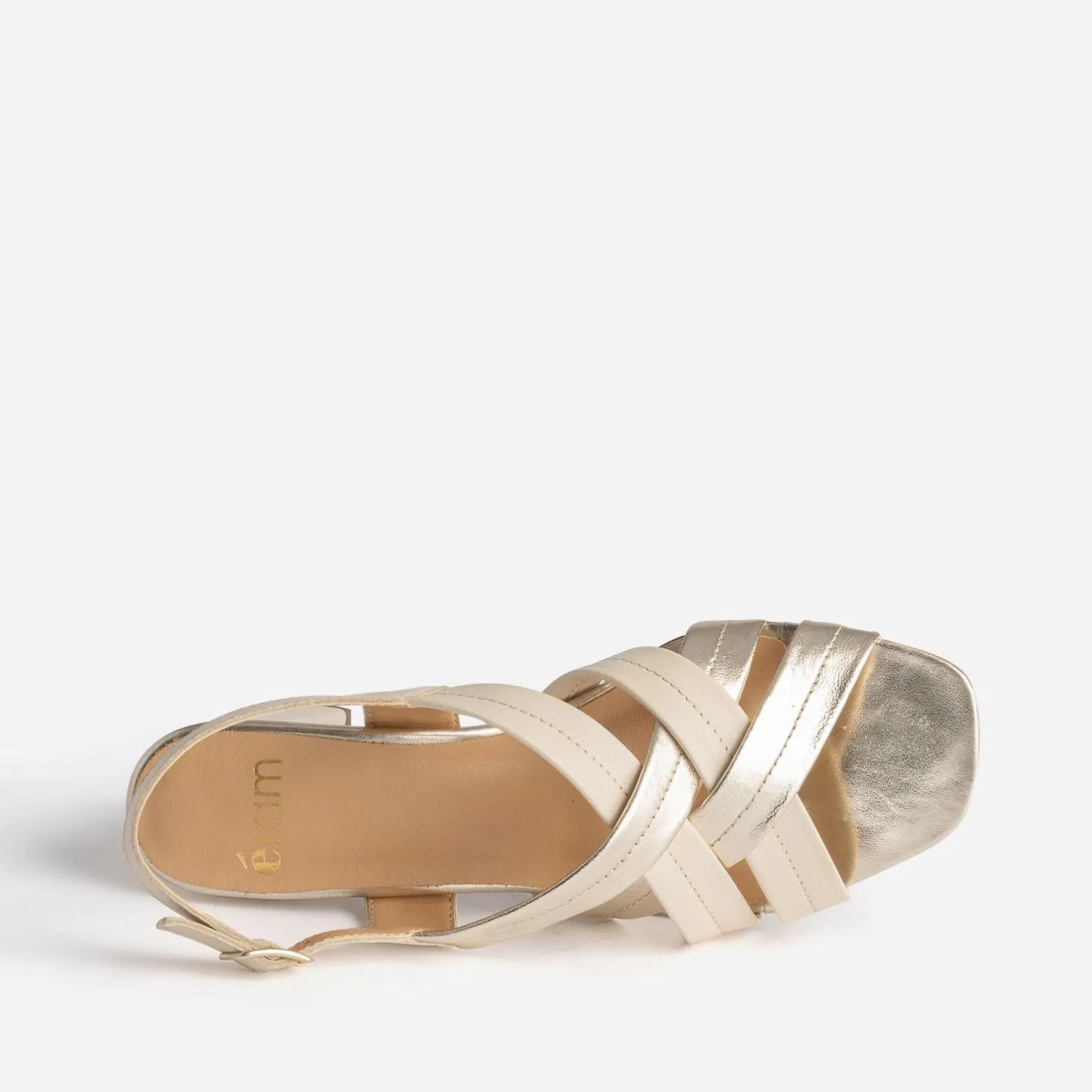 Sandale à talon en cuir^Eram Discount