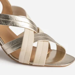 Sandale à talon en cuir^Eram Discount