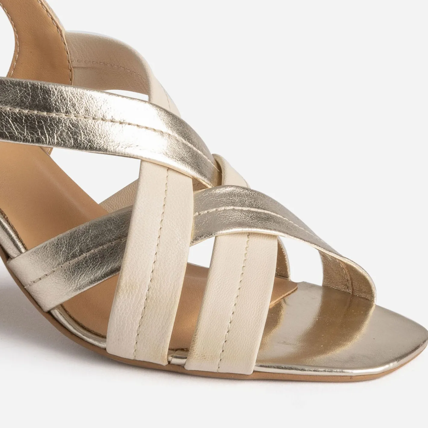 Sandale à talon en cuir^Eram Discount