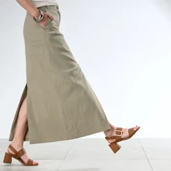 Sandale à talon cuir boucle fantaisie^Eram