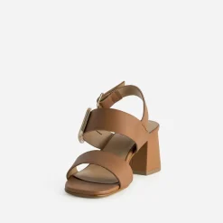 Sandale à talon cuir boucle fantaisie^Eram