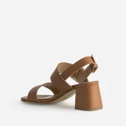 Sandale à talon cuir boucle fantaisie^Eram