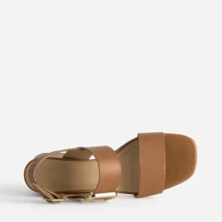 Sandale à talon cuir boucle fantaisie^Eram
