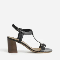 Sandale à talon cuir bride en T^Eram Clearance